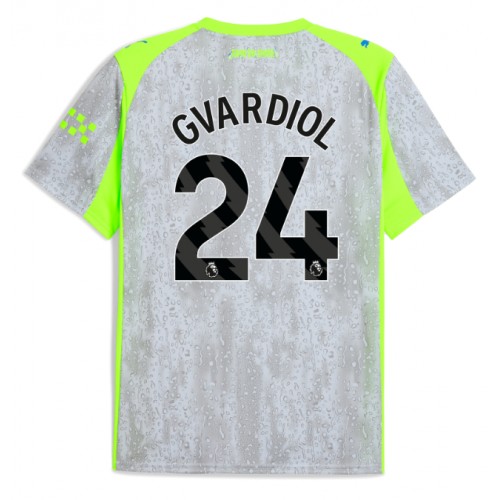 Stroje piłkarskie Manchester City Josko Gvardiol #24 Koszulka Trzeciej 2025-26 Krótki Rękaw
